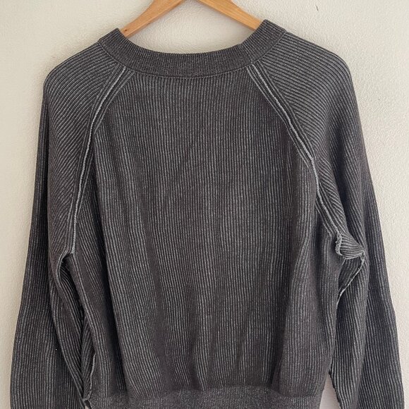 HELLO NITE Black & Grey Waffle Weave Top is New w/o Tags! Size SMALL; Runs Large - Picture 5 of 7